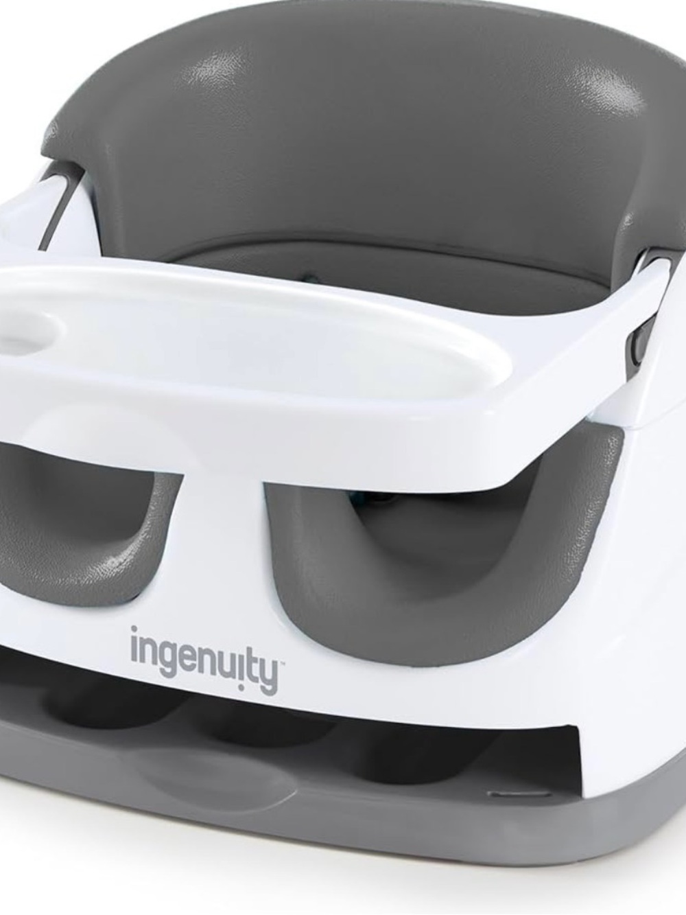 Ingenuity Gray Toddler Booster Seat with Removable Tray